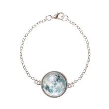 Load image into Gallery viewer, Birth Moon Bracelet Glow In The Dark Moon Phase Silver Chain Bracelet Glowing Birthday Moon Jewelry Lunar Phase Bracelets Charm